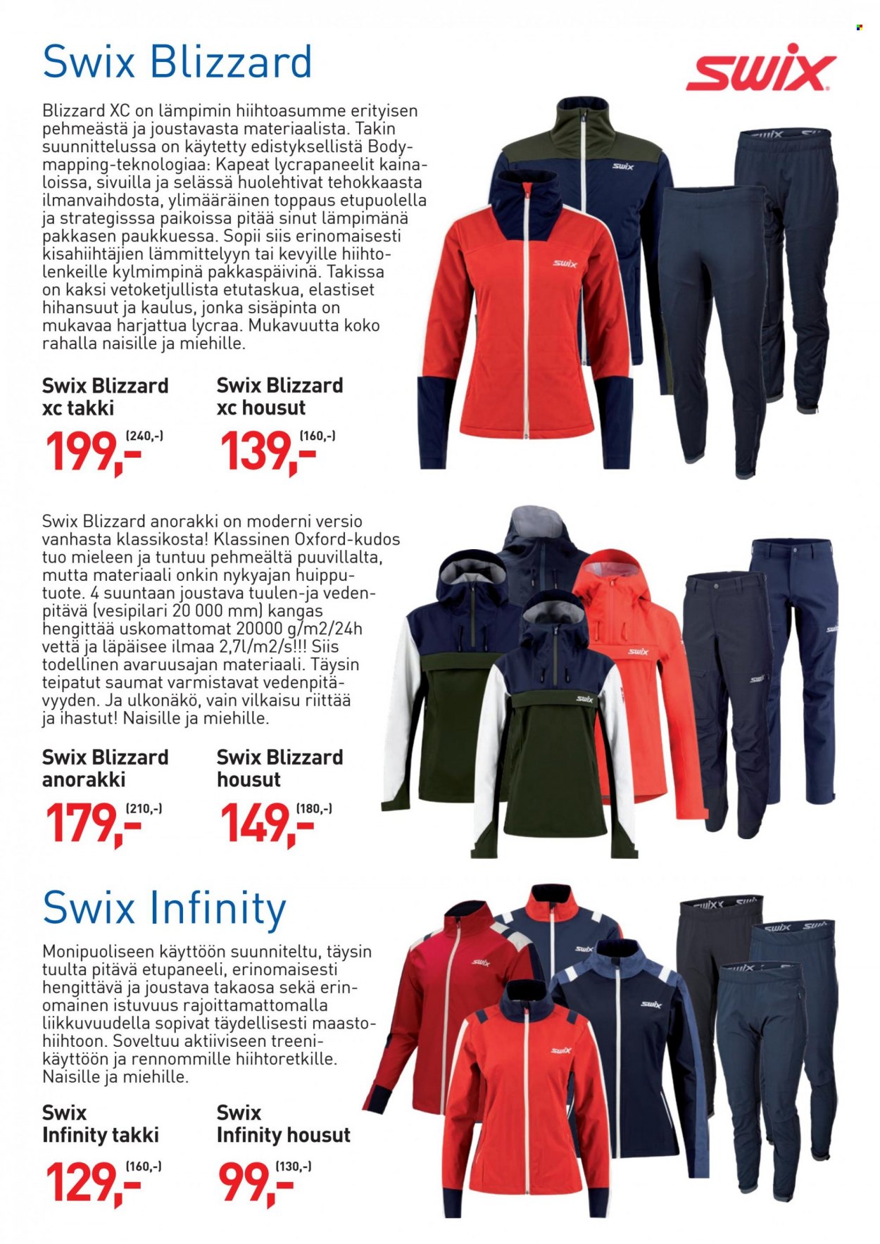 thumbnail - Intersport tarjoukset  - Tarjoustuotteet - Swix, takki, housut, body, hiihto. Sivu 24.