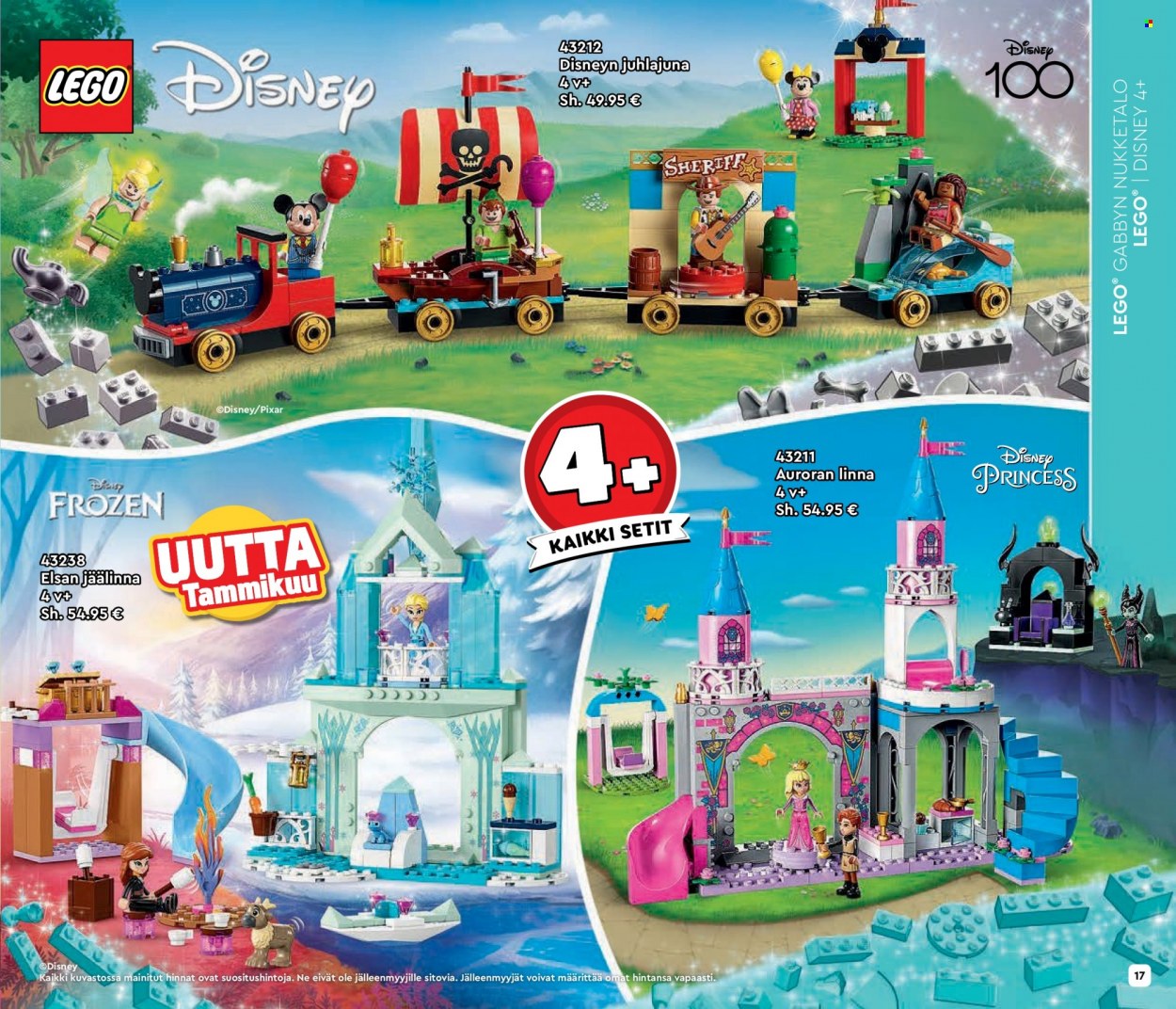 thumbnail - Tokmanni tarjoukset  - Tarjoustuotteet - LEGO, Disney, Disney princess. Sivu 17.