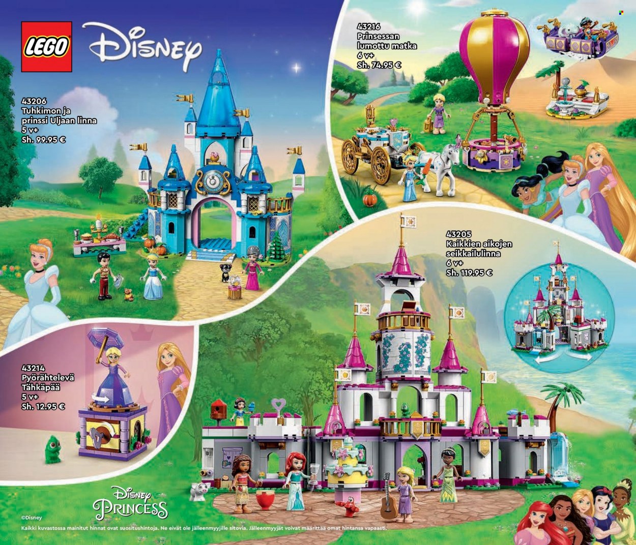 thumbnail - Tokmanni tarjoukset  - Tarjoustuotteet - LEGO, Disney, Disney princess. Sivu 28.