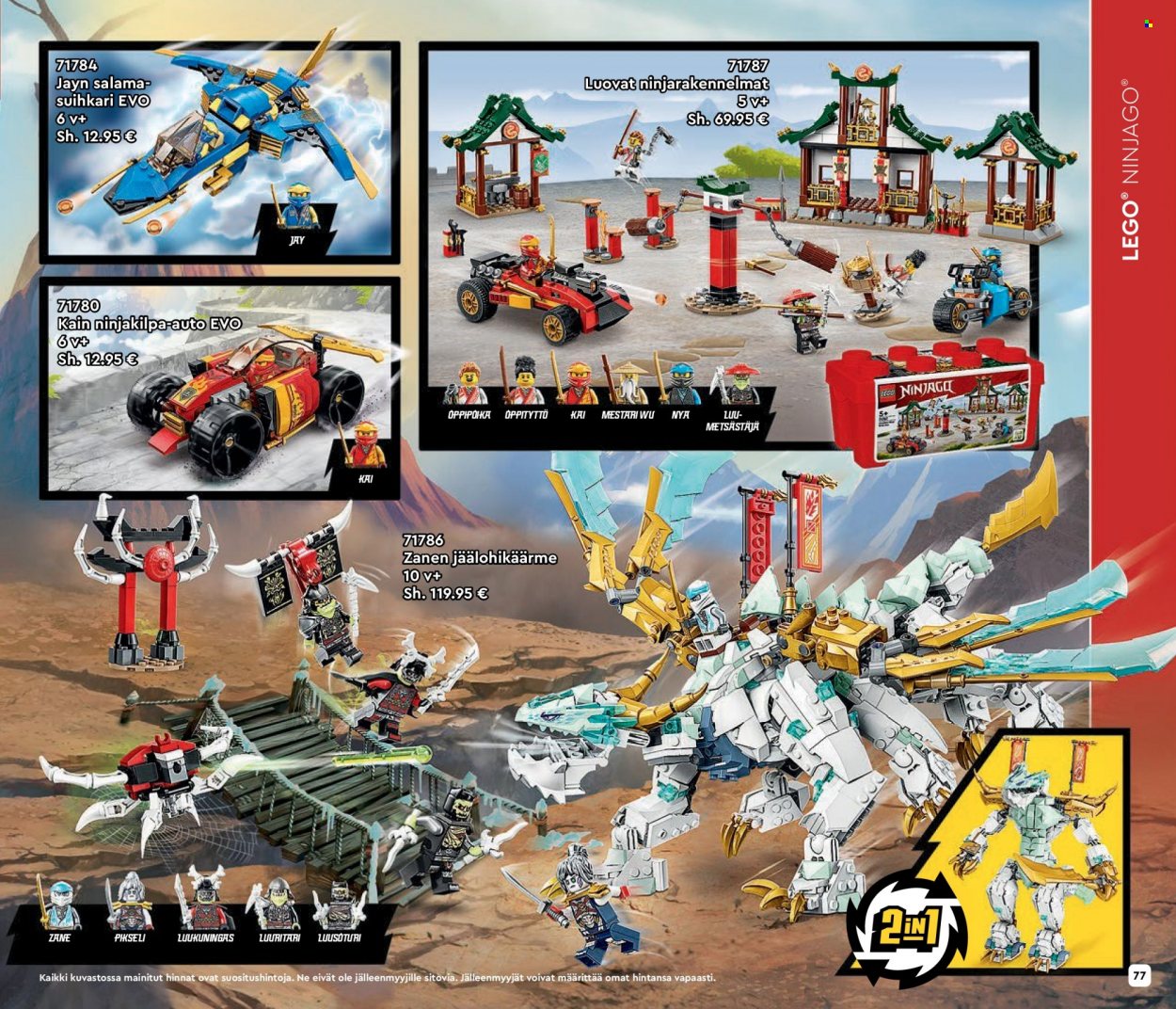 thumbnail - Tokmanni tarjoukset  - Tarjoustuotteet - LEGO, LEGO Ninjago. Sivu 77.