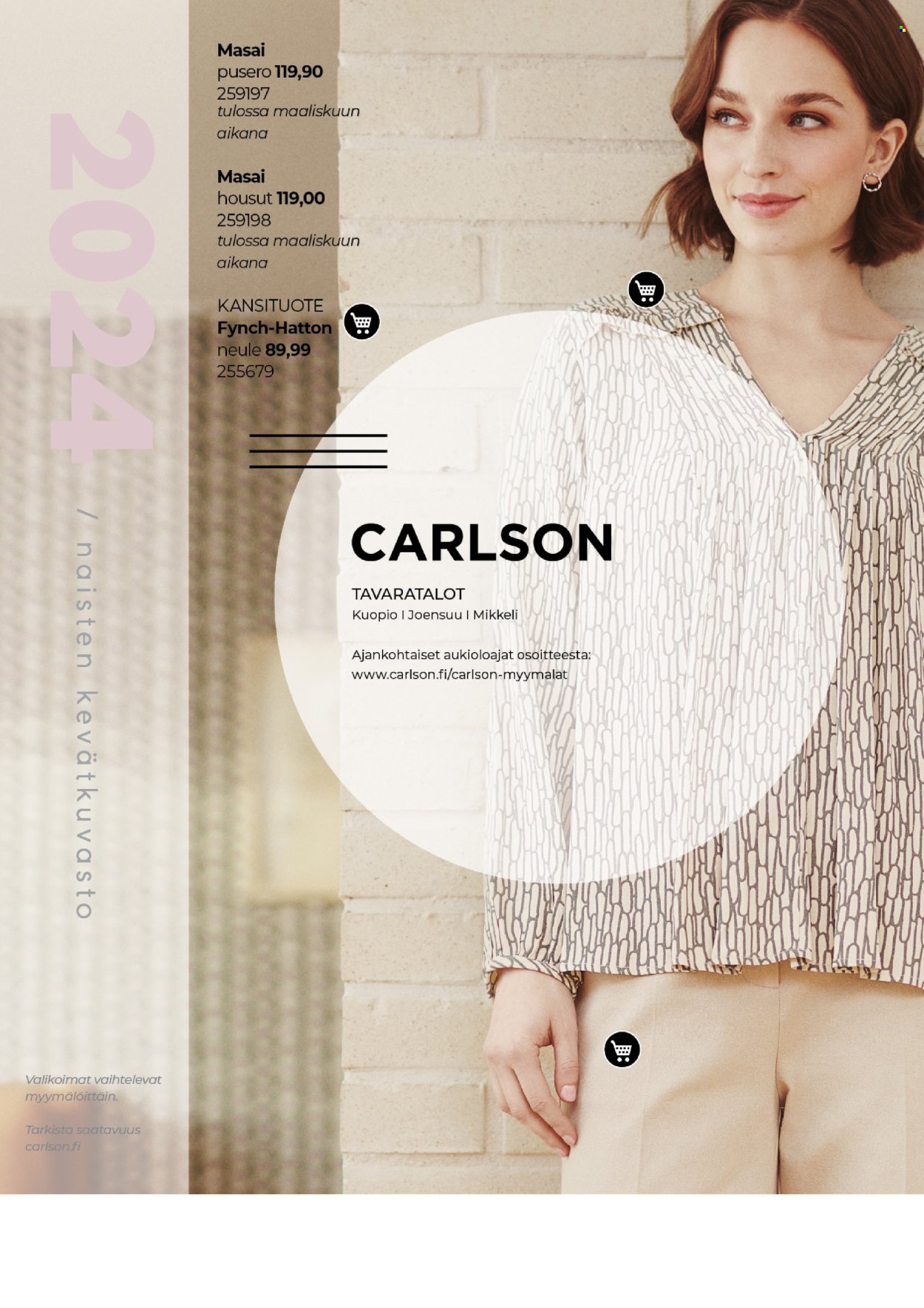thumbnail - Carlson tarjoukset  - Tarjoustuotteet - housut, pusero, neule. Sivu 40.