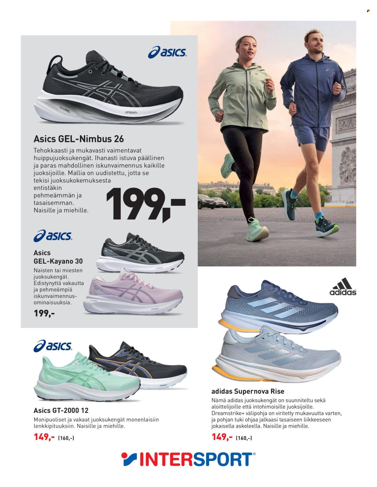 thumbnail - Intersport tarjoukset  - 19.04.2024 - 05.05.2024 - Tarjoustuotteet - Adidas, Asics, miesten juoksukengät, juoksukengät, kengät. Sivu 9.