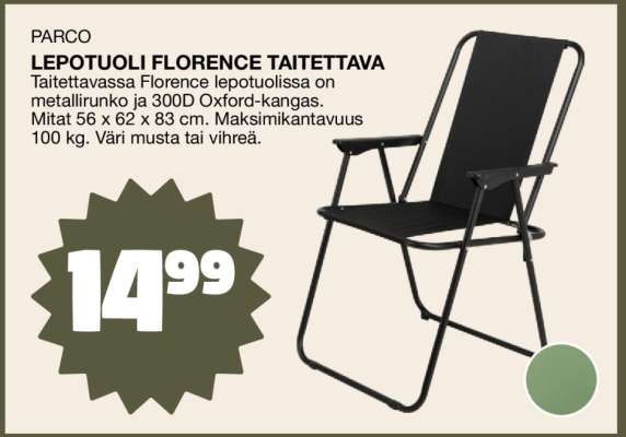 LEPOTUOLI FLORENCE TAITETTAVA