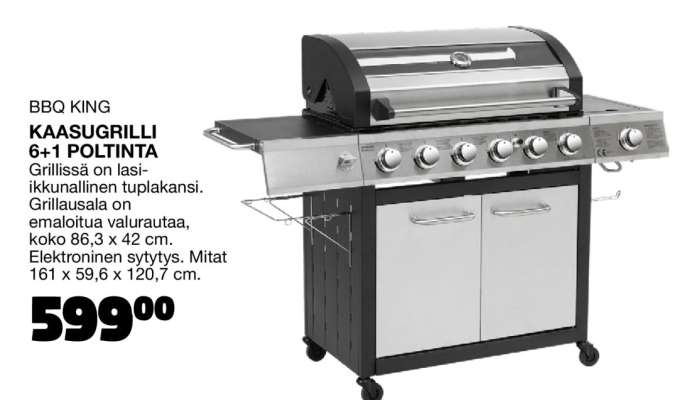 BBQ KING KAASUGRILLI 6 + 1 POLTINTA