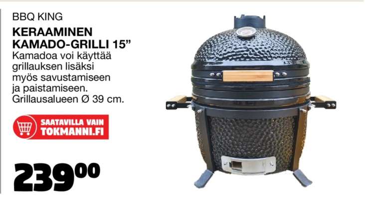 BBQ KING Keraaminen Kamado-Grilli 15”