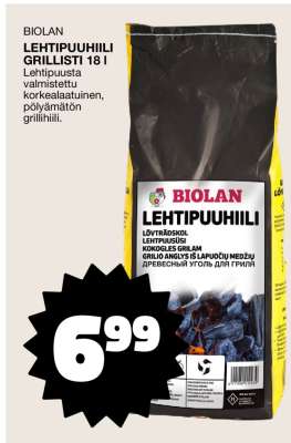 BIOLAN LEHTIPUUHIILI GRILLISTI 18 l