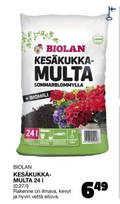 BIOLAN KESÄKUKKA-MULTA 24 l