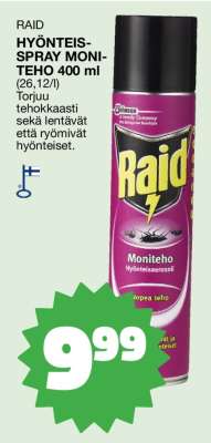 RAID HYÖNTEISSPRAY MONITEHO 400 ml