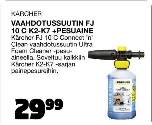 KÄRCHER VAHDOTUSSUUTIN FJ 10 C K2-K7 +PESUAINE