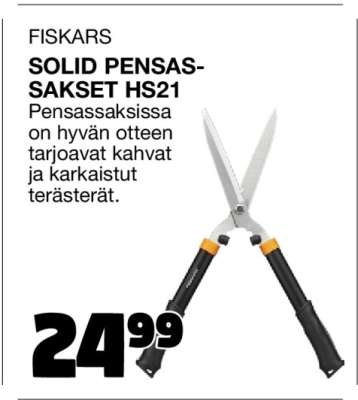 Fiskars Solid Pensassakset HS21