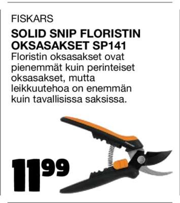 FISKARS SOLID SNIP FLORISTIN OKSASAKSET SP141