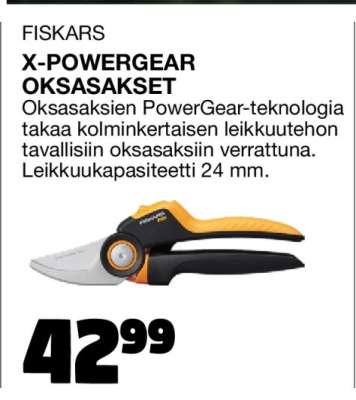 FISKARS X-POWERGEAR OKSASAKSET