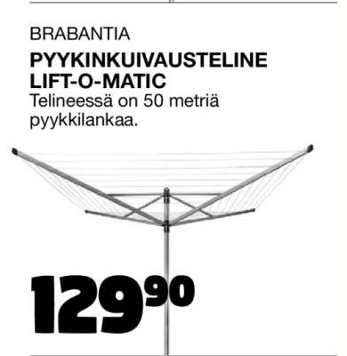 Brabantia Pyykinkuivausteline Lift-O-Matic