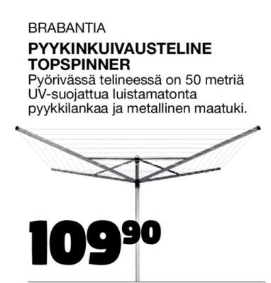 Brabantia Pyykinkuivausteline Topspinner