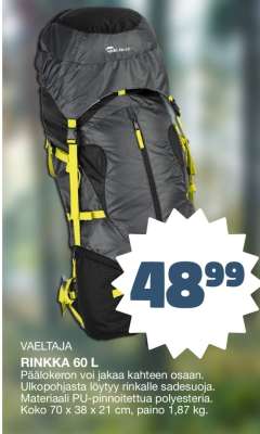 Vaeltaja Rinkka 60 L