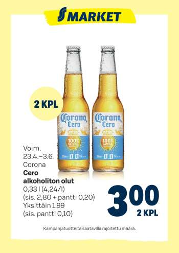 S-market tarjoukset  - 23.04.2025 - 03.06.2025.