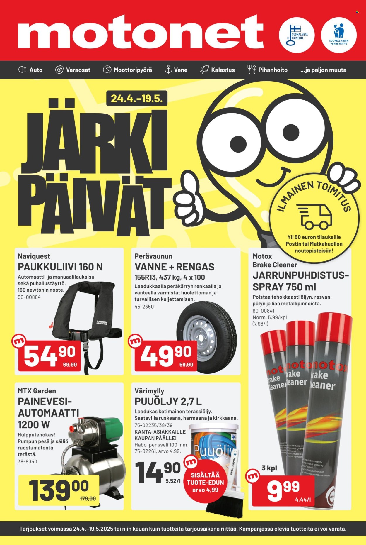 Motonet tarjoukset - 24.04.2025 - 19.05.2025. Sivu 1