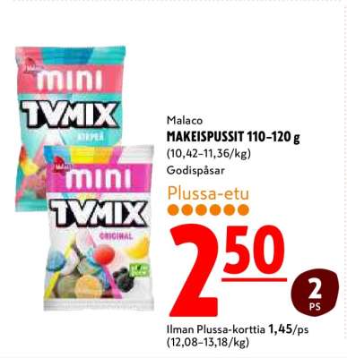 Malaco MAKEISPUSSIT 110–120 g