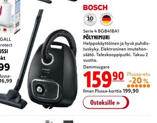 Serie 4 BGB41BA1 PÖLYNIMURI