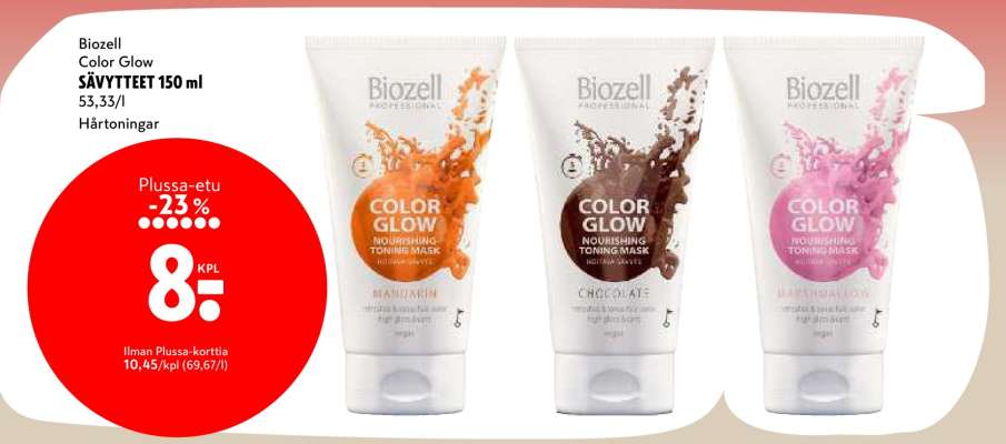 Biozell Color Glow SÄVYTTEET 150 ml 5,3,5,31