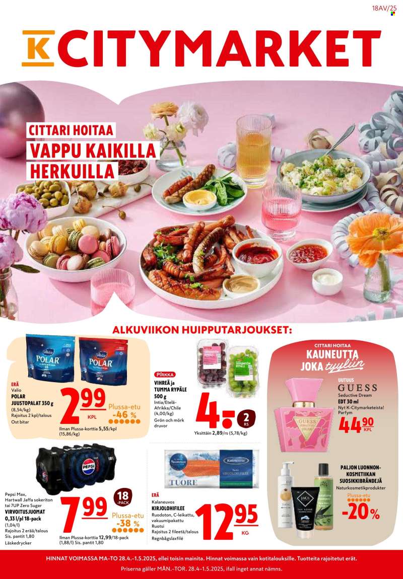 K-citymarket tarjoukset  - 28.04.2025 - 11.05.2025.
