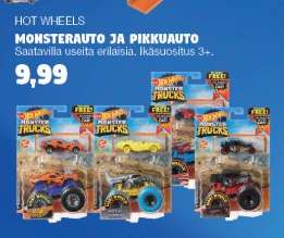 HOT WHEELS MONSTERAUTO JA PIKKUAUTO