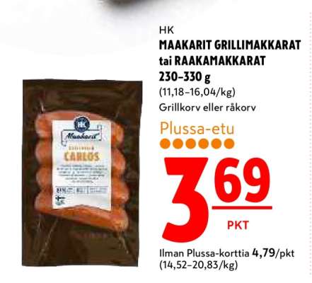 HK MAAKARIT GRILLIMAKKARAT tai RAAKAMAKKARAT