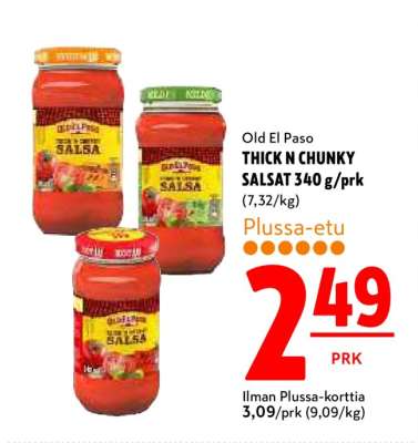 Old El Paso THICK N CHUNKY SALSAT 340 g/prk