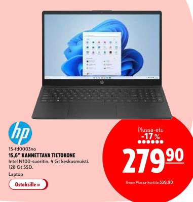 15,6" KANNETTAVA TIETOKONE