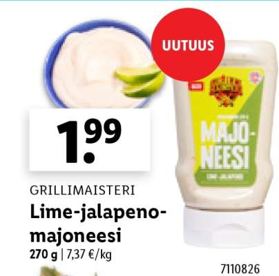 GRILLIMAISTERI Lime-jalapeno-majoneesi