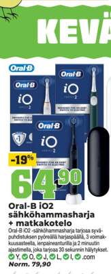 Oral-B iO2 sähköhammasharja + matkakotelo