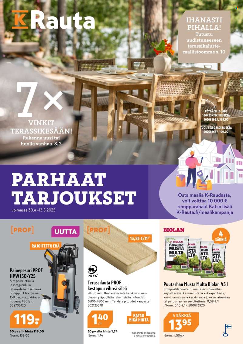 K-Rauta tarjoukset  - 30.04.2025 - 13.05.2025.