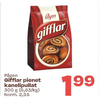 Pågen Gifflar pienet kanelipullat