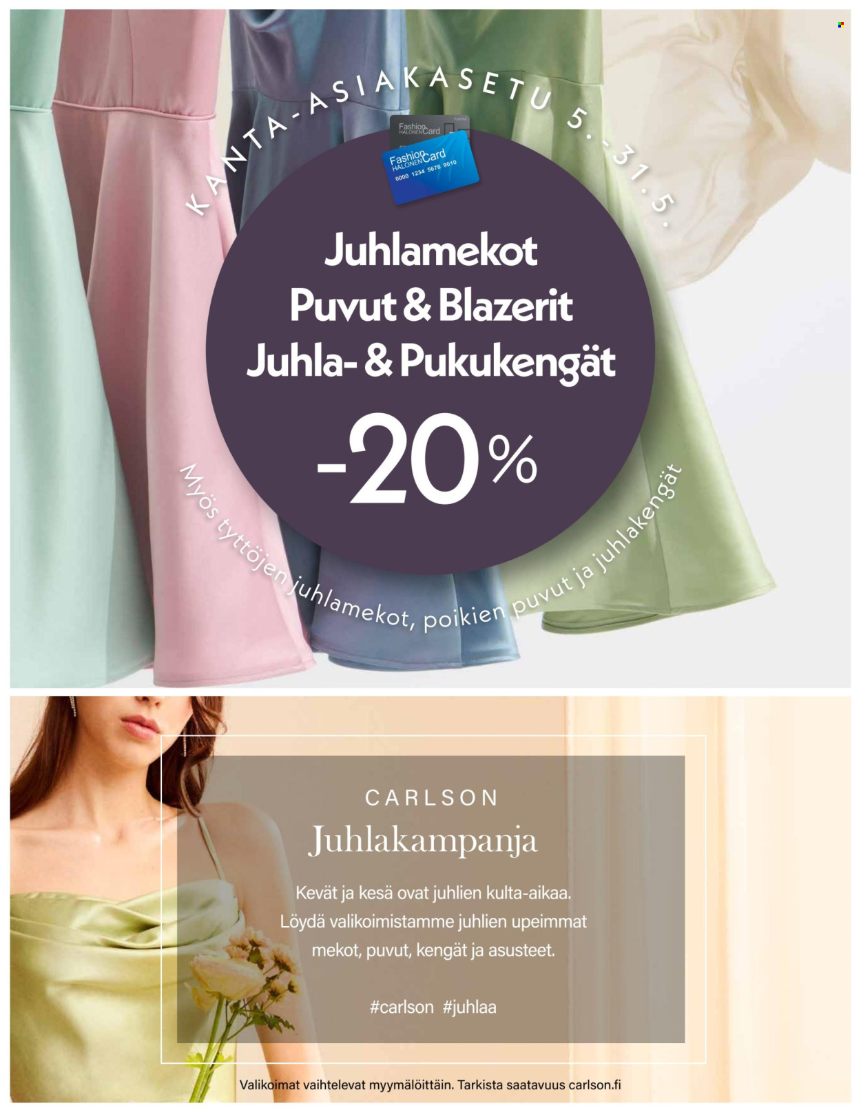 Carlson tarjoukset - 05.05.2025 - 31.05.2025. Sivu 1