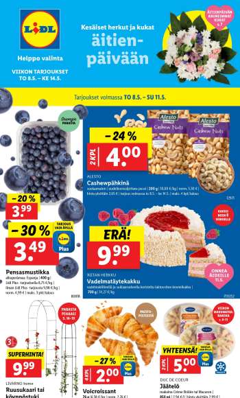 Lidl tarjoukset  - 08.05.2025 - 14.05.2025.