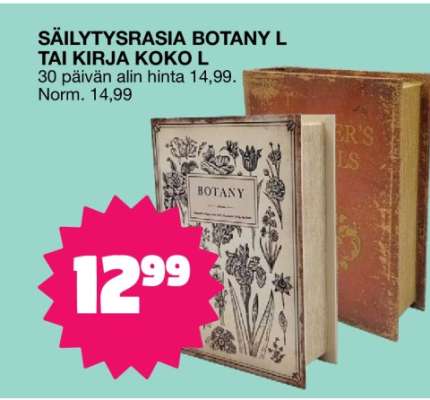 Säilytysrasiat Botany L tai Kirja Koko L