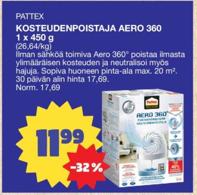 PATTEX KOSTEUDENPOISTAJA AERO 360