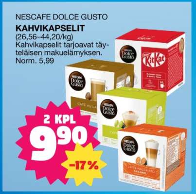 NESCAFÉ Dolce Gusto Kahvikapselit