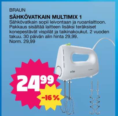BRAUN SÄHKÖVATKAIN MULTIMIX 1