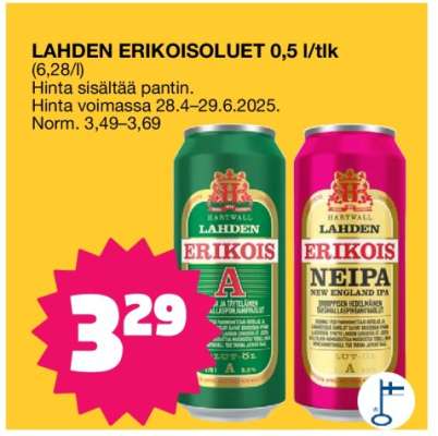 LAHDEN ERIKOISOLUET 0,5 l/tlk