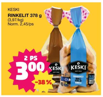 KESKI RINKELIT 378 g
