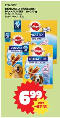 Pedigree Dentastix Kuukausipakkaukset
