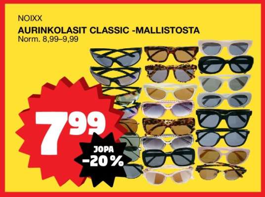 NOIXX Aurinkolasit Classic -mallistosta