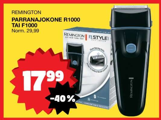 REMINGTON PARRANAJOKONE R1000 TAI F1000