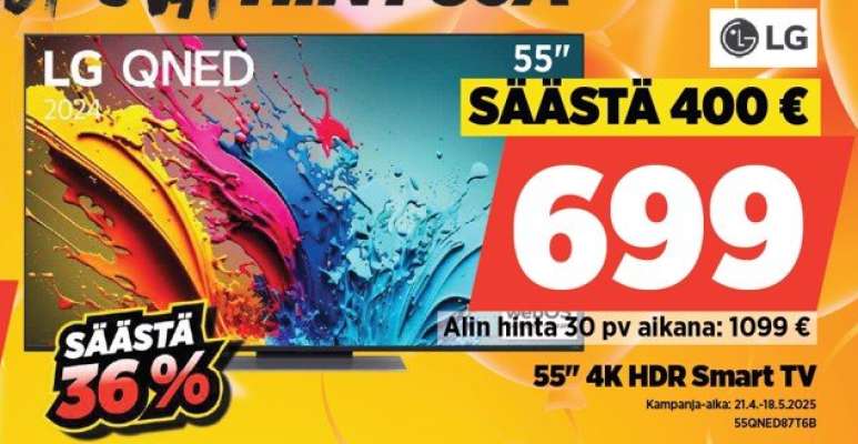 LG QNED 55" 4K HDR Smart TV