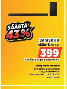Samsung Dolby Atmos soundbar
