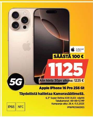 Apple iPhone 16 Pro 256 Gt