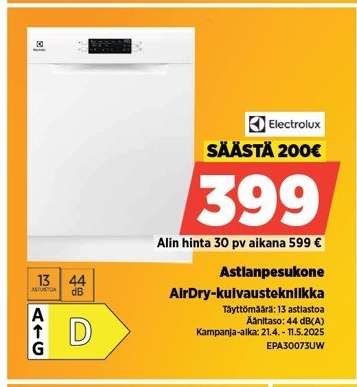 Astianpesukone Electrolux