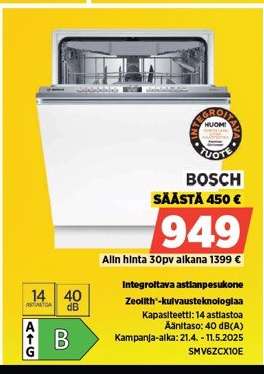 Bosch SMV6ZCX10E