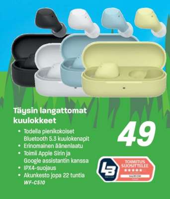 Täysin langattomat kuulokkeet